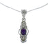 Southwest Magenta Turquoise Sterling Silver Box Chain Necklace Set JX129098